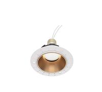 Encastré plafonnier plafonnier lampe de chambre blanc mat or D 10,2 cm