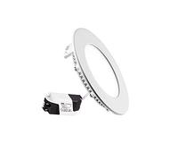 Encastré ultra-mince rond LED Downlight plafond encastré panneau lumineux projecteurs aluminium blanc/blanc chaud anti-éblouissement ultra lumineux plafonnier pour salon chambre couloir allée intégré