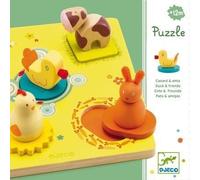 Encastrement 3D - DJECO - Bildi - 6 pièces - Vert et Multicolore - Bébé