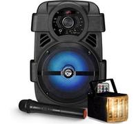 Enceintes, baffle et amplis DJ GENERIQUE enceinte 400w sono autonome mydj sonic08 à led application smartphone usb/bt/aux - télécommande + micro karaoké +derby