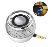 Enceinte à autonomie exceptionnelle, interfaces USB et 3,5 mm universelles, batterie rechargeable, blanche