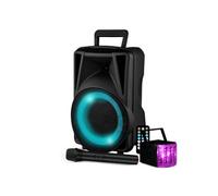 Enceinte Active - - 8" 20CM - 200W - Batterie - Karaoké avec USB SD Bluetooth TWS - Micro VHF + Derby Kolor