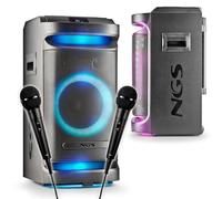 Enceinte Active 900W sur Batterie de Sonorisation NGS WILDSPACE1, 2 MICROS, Bluetooth, USB/AUX, Lumière LED, TWS, avec WOOFER 10