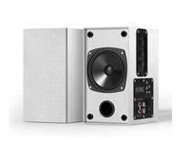 Enceinte active bibliothèque - SVATV - 2x30W - Woofer 4 pouces - Blanc - Entrée RCA - Structure en bois