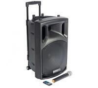 Enceinte Active BOOST150VHF-BT Portable Autonome - 800W -1 5/38CM AVEC USB-MP3, REC, VOX, BLUETOOTH, 1 MICRO VHF