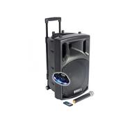 BMI Enceinte active BOOST150VHF-BT Portable 800W USB-MP3 REC VOX BT 1 micro VHF Lumière-OVNI