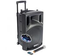 Enceinte Active BOOST150VHF-BT Portable Autonome - 800W -1 5/38CM AVEC USB-MP3, REC, VOX, BLUETOOTH, 1 MICRO VHF, Lumière OVNI