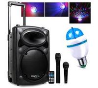 Enceinte Active DJ 500W USB/MP3 IBIZA PORT10VHF-BT + Ampoule mini Diams RVB SONO DJ PA FETE SOIREE G