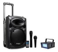 Karaoké mobile 500W USB/MP3 IBIZA PORT10VHF-BT + Mini strobe Lytor