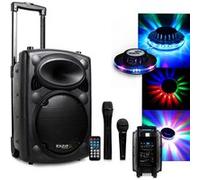 karaoké mobile 500w usb/mp3 ibiza port10vhf-bt + effet ovni à led