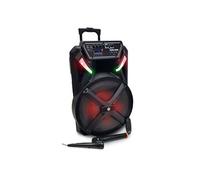 Enceinte Active FESTI15-UHF - 15 38CM / 700W - sur Batterie - Effet LED, USB SD Bluetooth, 1 micro UHF + 1 micro fil