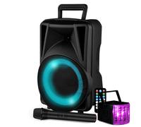 enceinte active - - 8 20cm - 200w - batterie - karaoké avec usb sd bluetooth tws - micro vhf + derby kolor
