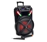 Enceinte Active FESTI15-UHF - 15 38CM / 700W - sur Batterie - Effet LED, USB SD Bluetooth, 1 micro UHF + 1 micro fil