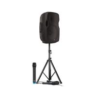 Enceinte Active Gemini AS 08 TOGO Active sur Batterie - 500W - 2 MICROS, USB/Bluetooth/AUX/SD, SONORISATION DJ PA PIED