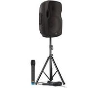 Gemini Enceinte active AS 08 TOGO – 500W, sur batterie, 2 micros, USB/Bluetooth/AUX/SD, DJ/PA