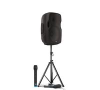 Enceinte Active Gemini AS 08 TOGO Active sur Batterie - 500W - 2 MICROS, USB/Bluetooth/AUX/SD, SONORISATION DJ PA PIED