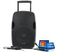 Enceinte active GEMINI AS-12TOGO Sono DJ - batterie, 1500W 12" USB Bluetooth RADIO +Câble PC ORDI Smartphone Cadeau, Soirée Fête