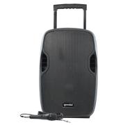 Enceinte Active Gemini AS-12TOGO Sono DJ sur Batterie, 1500W, 12 Pouces, avec USB SD Bluetooth Radio FM, Microphone