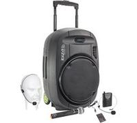 Enceinte active Ibiza sound PORT15VHF-MKII Portable Autonome 15"" - 800W USB/MP3/Bluetooth/Vox + 2 micros VHF