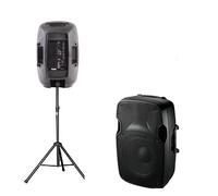ENCEINTE SONO MOULEE ACTIVE 8"/20cm - 200W + Pied