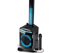 Enceinte Active Pickering Solo-Array-400W/ H90 cm - Effect Light-AUX/USB/BT/TWS + 1 Micro+1 Micro sans Fils Boomer 20 cm /