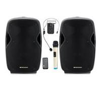 Enceinte active portable stéréo sur batterie 15'' Pronomic MOVE 15MA-A G