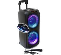 Enceinte Active Sono DJ IBIZA VENUS600 - LUMINEUSE KARAOKE 2 x 8""/20cm 600W, Bluetooth USB TWS, Batterie intégrée, OVNI LED
