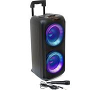 Enceinte Active Sono IBIZA SOUND VENUS600 - LUMINEUSE KARAOKE 2 x 8"/20cm 600W, Bluetooth USB TWS, Batterie intégrée