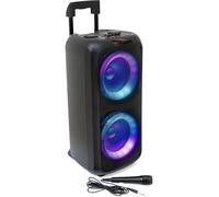 BMI Enceinte Active Sono Ibiza Sound VENUS600 - Lumineuse Karaoke 2 x 8/20cm 600W, Bluetooth USB TWS, Batterie intégrée