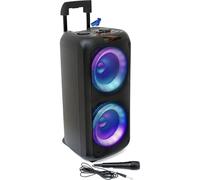 Enceinte Active Sono Ibiza Sound VENUS600 - Lumineuse Karaoke 2 x 8/20cm 600W, Bluetooth USB TWS, Batterie intégrée+clé USB 32G