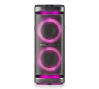 Enceinte Active Sonorisation NGS WILDSPACE2 - 2000W, Bluetooth, USB/AUX, Lumière LED, TWS, 1 SUB 10" + 1 woofer 6,5" + 1 tweeter