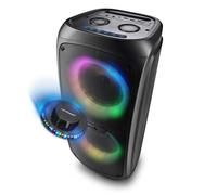 Enceinte Active sur Batterie WILDTEMPER - 200W, Bluetooth USB, 2 Entrées Micros Karaoké, Jeu de lumière LED RVB, Fonction TWS