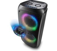 Enceinte Active sur Batterie WILDTEMPER - 200W, Bluetooth USB, 2 Entrées Micros Karaoké, Jeu de lumière LED RVB, Fonction TWS