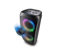 Enceinte Active sur Batterie WILDTEMPER - 200W, Bluetooth USB, 2 Entrées Micros Karaoké, Jeu de lumière LED RVB, Fonction TWS