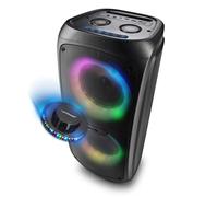 Enceinte Active sur Batterie WILDTEMPER - 200W, Bluetooth USB, 2 Entrées Micros Karaoké, Jeu de lumière LED RVB, Fonction TWS