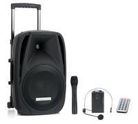 Enceinte active trolley - PRONOMIC - PH12AW - 12"" deux voies - Batterie rechargeable 5 h - Bluetooth 80 W (RMS)