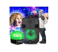 Enceinte Amplifié Mobile KARAOKE ENFANT KoolStar 100W, USB Bluetooth, Micro - Boomers 20cm à LED RVB, Jeu de lumière inclus https://www.fnac.com/mp50598627/Enceinte-Amplifie-Mobile-KARAOKE-ENFANT-KoolStar-100W-USB-Bluetooth-Micro-Boomers-20cm-a-LED-RVB-Jeu-de-lumiere-inclus?oref=0964ae26-60b6-a8f4-7eb8-fe1324e8356e