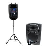 Enceinte amplifiée 10" 25cm 400W USB/SD/BT + pied