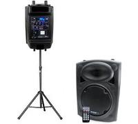 Enceinte amplifiée 12" 30cm 700W USB/SD/BT + pied