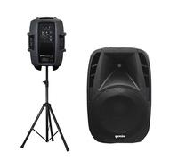 Enceinte amplifiée Boomer 10"" 440W USB BT + pied