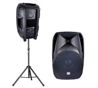 Enceinte amplifiée Boomer 8" 300W USB SD BT + pied