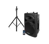 Enceinte amplifiée DJ SLK-10A-TWS 400W Bluetooth TWS USB avec pied