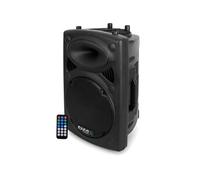 Ibiza Sound PM-SLK-15A-TWS-PIED Enceinte amplifiée 800W 15 Pouces Bluetooth USB SD TWS DJ Sono Mobile Noir + Pied