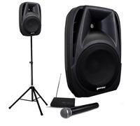 Enceinte amplifiée - GEMINI - ES-08BLU - 300W (max) - Bluetooth - Pack micro sans fil & pied