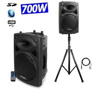 Enceinte amplifiée - IBIZA - ONO DJ 12"" - 300W RMS - USB/SD/Bluetooth - Boomer 30 cm