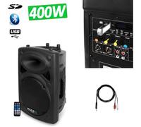 Enceinte amplifiée IBIZA SOUND SLK10A-BT - 2 voies - 400W - Bluetooth - Noir