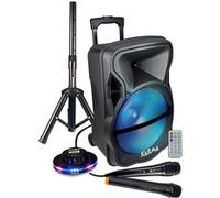 Karma Enceinte amplifiée PSB12 – Woofer 12" LED RVB, 600W PMPO, Batterie 3h, TWS