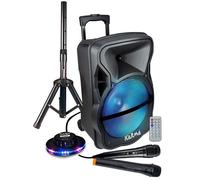 Enceinte amplifiée - KARMA - PSB12 - Woofer 12"" LED RVB - 600W PMPO - Rechargeable 3h TWS