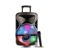 Enceinte amplifiée Sono KARMA DJ 600W PMPO Bluetooth TWS Micro VHF USB Enregistrement LED RVB OVNI