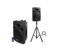Enceinte amplifiéeS ONO DJ 12" 30cm 700W USB/SD/BT + pied + câble PC
